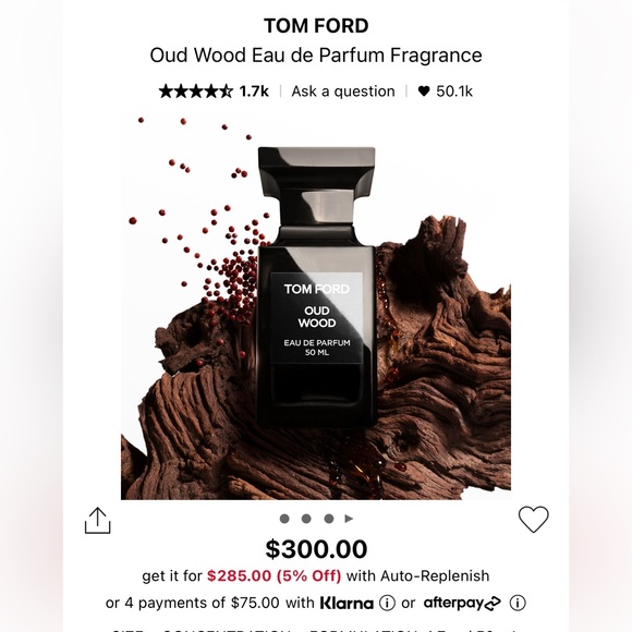 Tom Ford Oud Wood Eau de Parfum - Picture 4 of 6